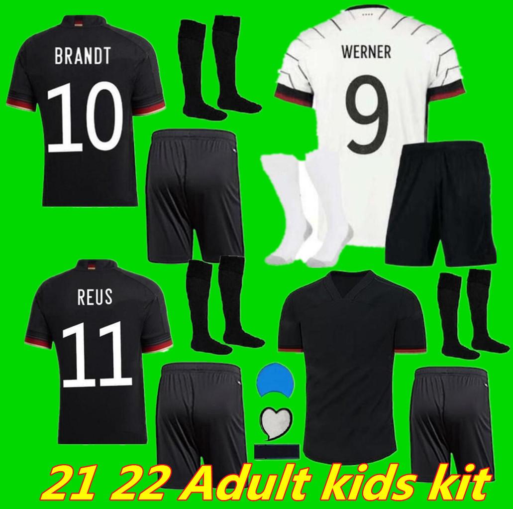 

men + kids Germany 20 21 REUS BRANDT HAVERTZ Soccer Jerseys 2021 2022 GNABRY WERNER KROOS KIMMICH maillot Gundogan HUMMELS football shirts k, Black