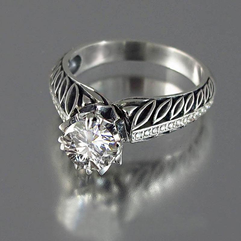 

Cluster Rings Huitan Vintage Women Ring Personalized Creative Wedding Classic Fascinating Pattern Design Propose For Girlfriend, Golden;silver