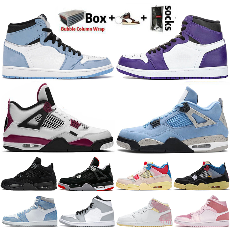 

1 1s shoes University Blue Mens Basketball Shoe Hyper Royal Twist Pink Black Cat Bred 4 4s Sail Guava Ice Women Sneakers, #23