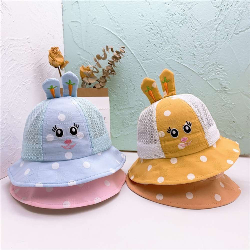 

Spring and autumn sun hat children's fisherman's basin Cap Cotton breathable lovely baby spring Autumn, Yellow
