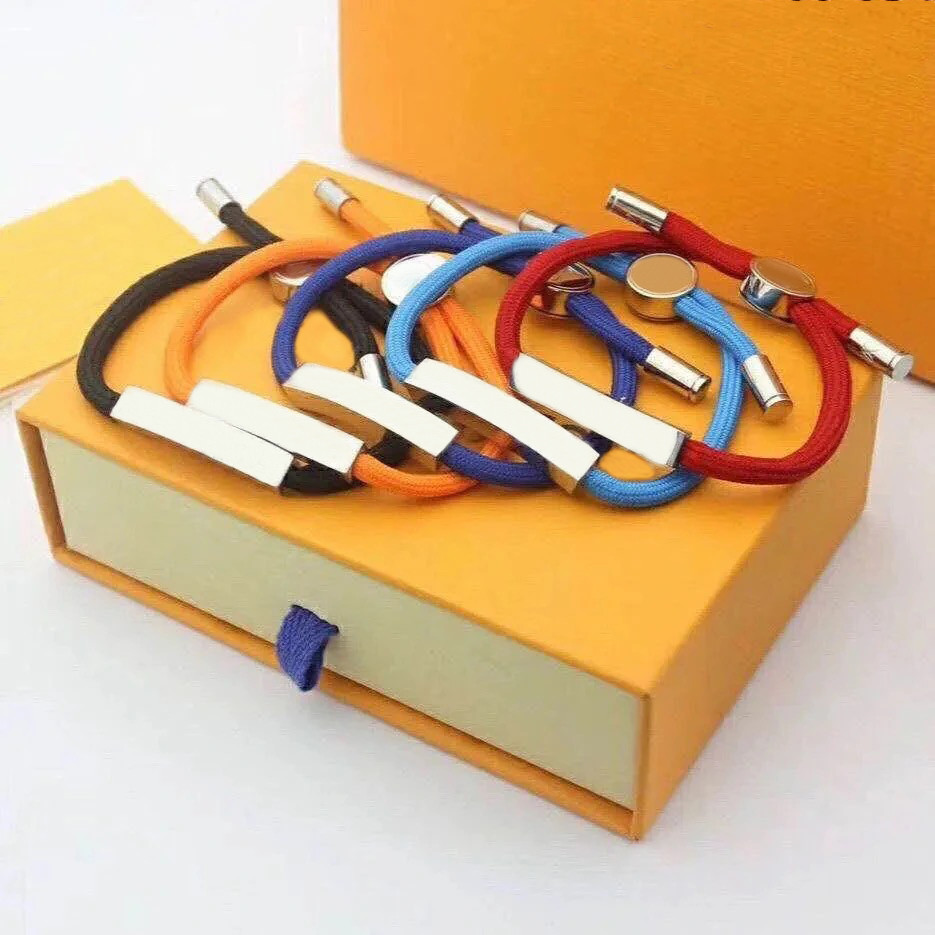 

Love Man Women Charm Bracelet Titanium Steel Couple Jewelry Nylon Rope Bracelets Bangles