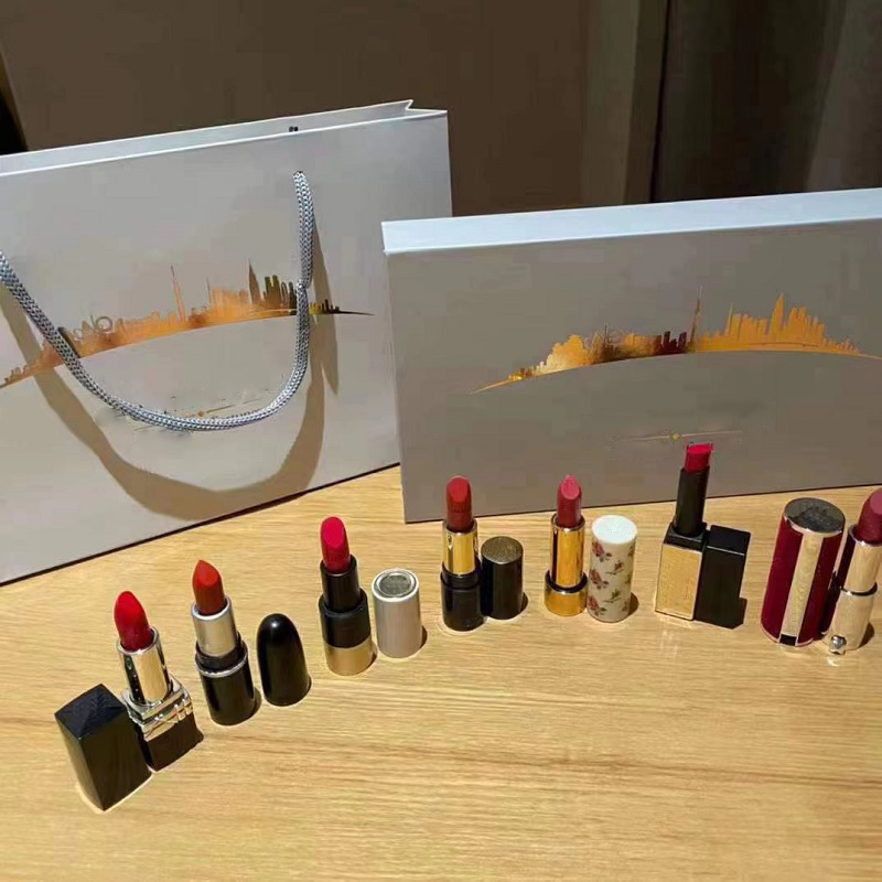 

2021 Allure Velvet Matte Lipstick Lip Gloss 7Colors Rouge a levre Foundation Makeup 7pcs/set Lipgloss, Mixed color