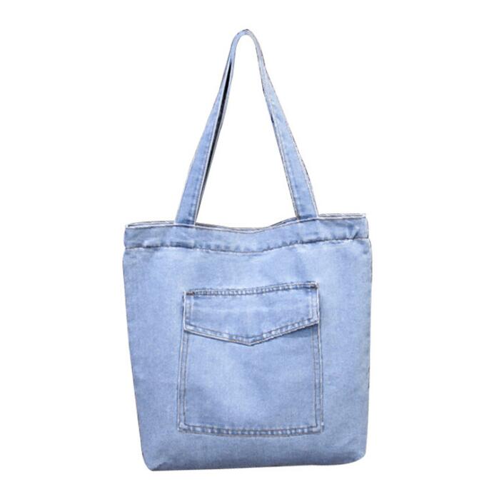 

Stuff Sacks Women Denim Jean Art Shopping Mummy Single Blues Totes Bags, Light blue