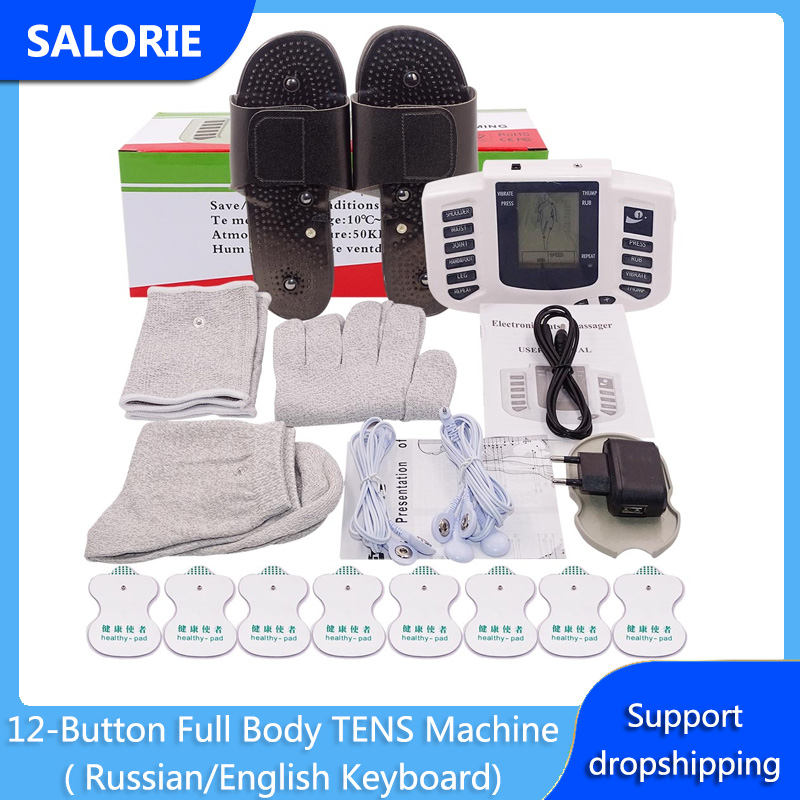 

Electrical Full Body Muscle Stimulator Massager EMS Pulse TENS Acupuncture Digital Therapy Machine Foot Massager Physiotherapy