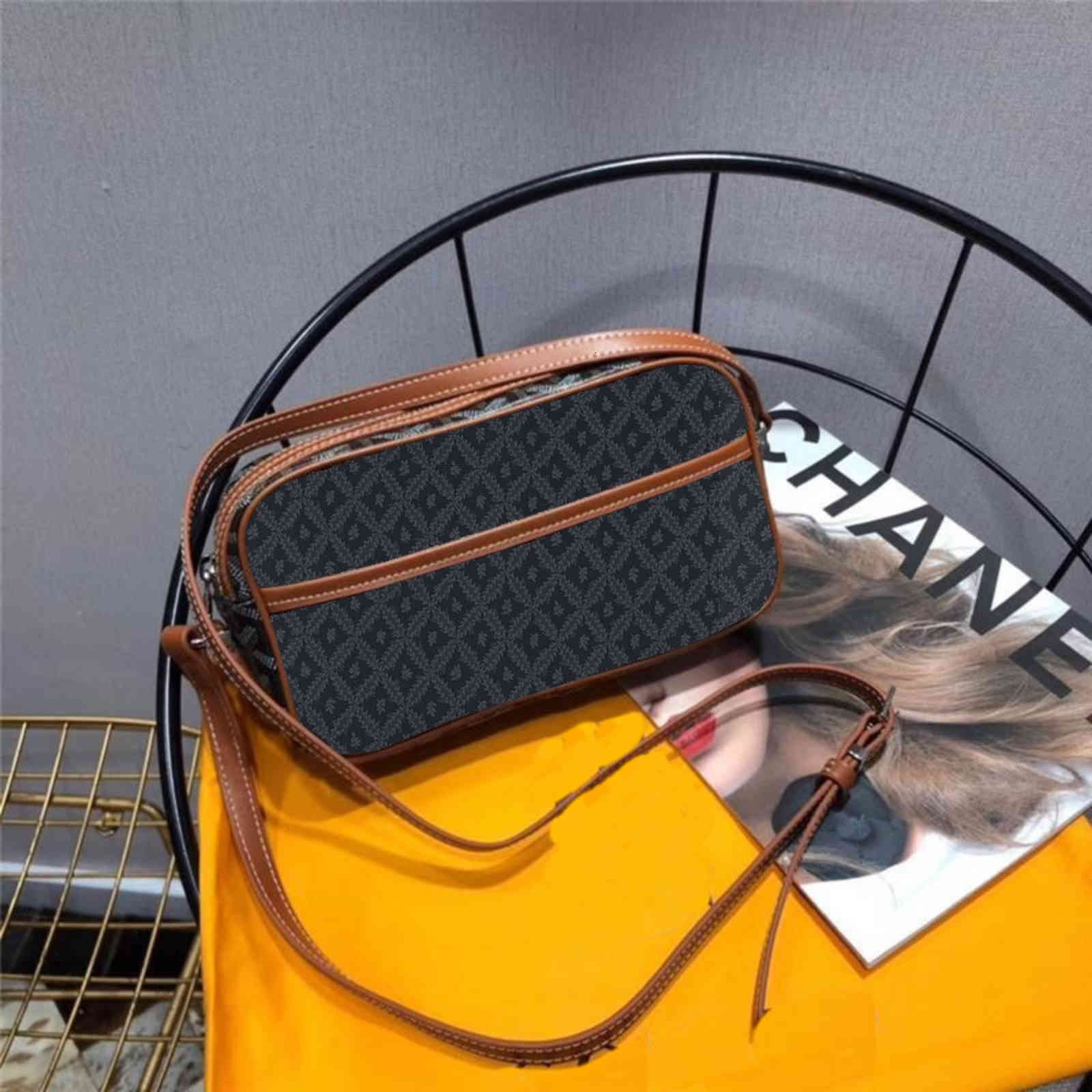 

bags 2021 Korean goya. camera bag star same single shoulder diagonal cross small square dog tooth Handbags Vip
