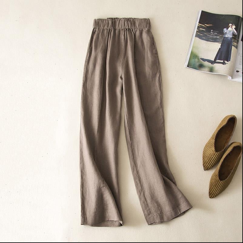 

arrival women pants spring summer korea fashion loose casual plus size elastic waist cotton linen wide leg, Black;white