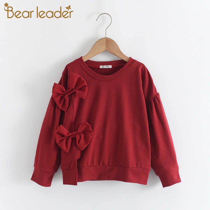 

Bear Leader Bow Baby Girls Sweatshirts Spring Autumn Children Hoodies Kids Long Sleeve T Shirts Clothes for Girl Hoodie Sweater 210708, Khaki