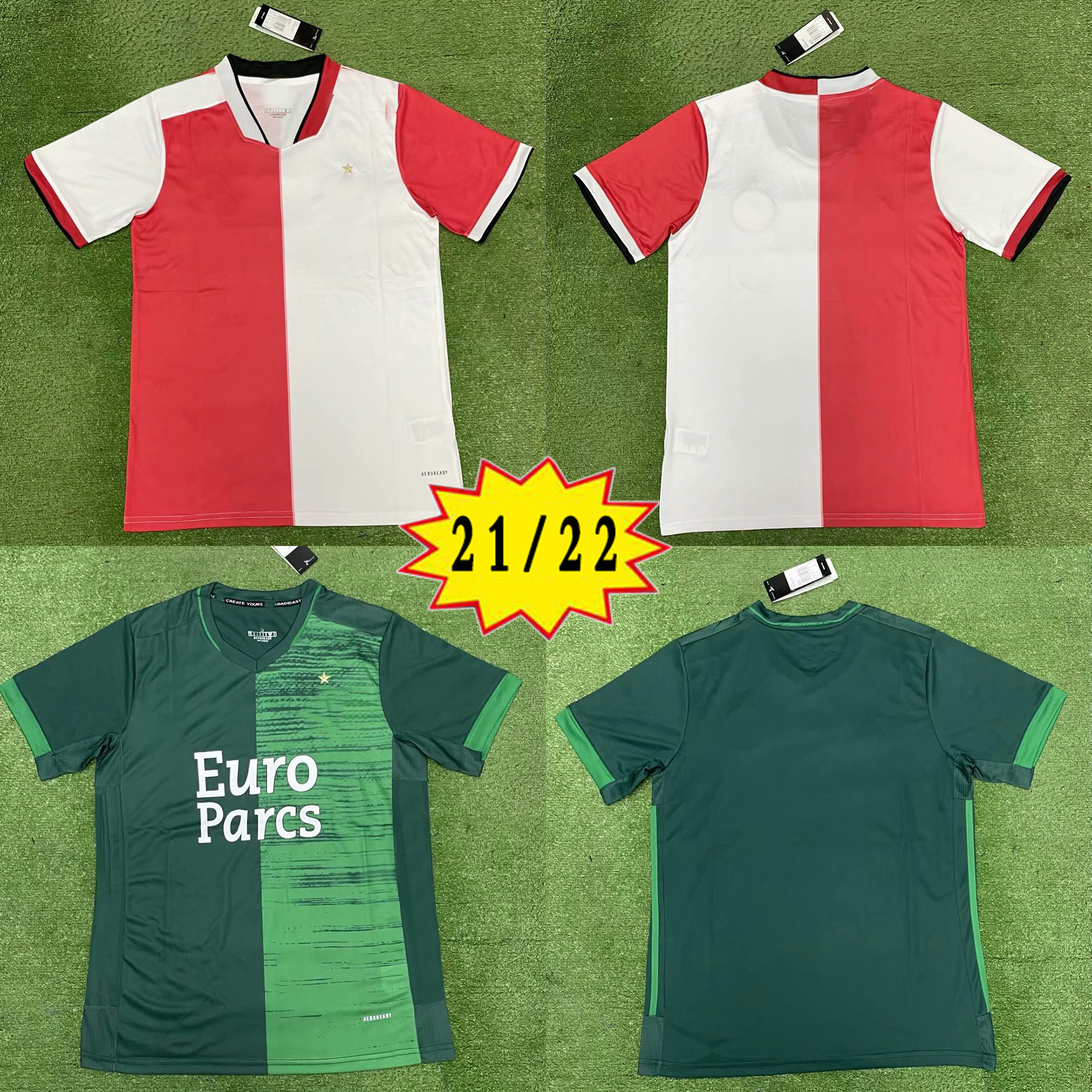 

Feyenoord 2021-22 season home and away Soccer Jerseys High-quality sweatshirt, Black;yellow