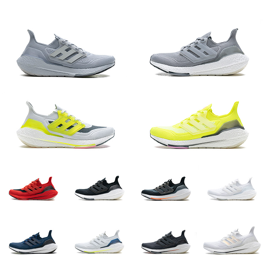 

Ultraboost 21 UB 7.0 2021 Men Women Running Shoes Tenis Trainer Sneakers Triple Black White Red Yellow Solar Cloud Halo Des Chaussures, Shown