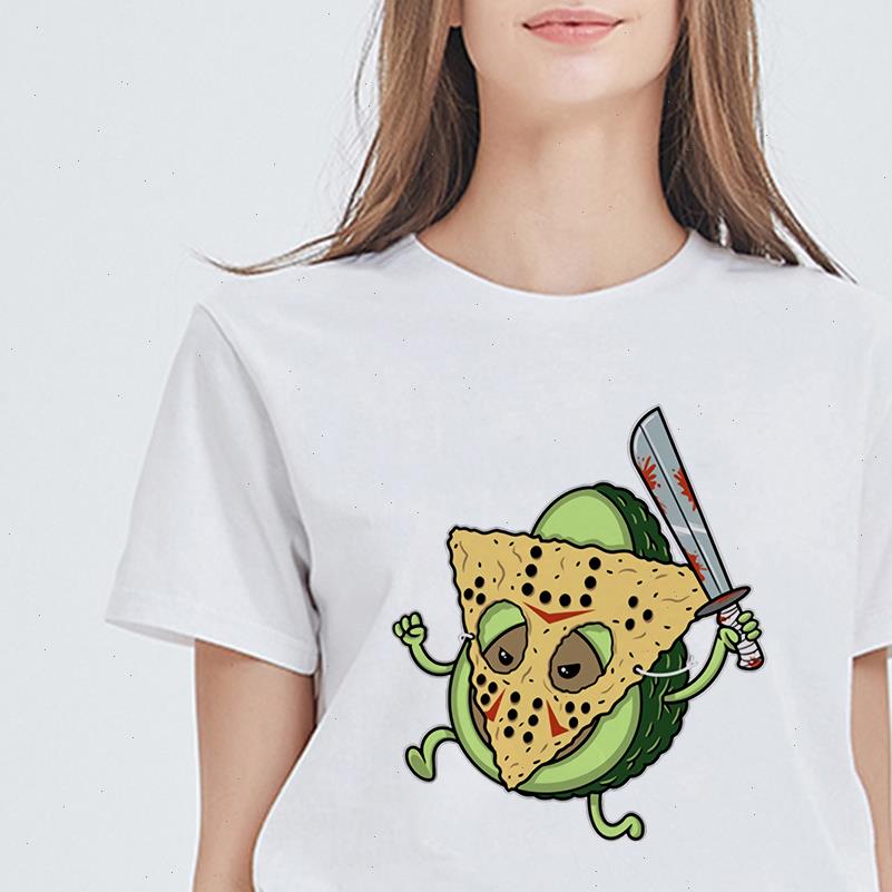 

t women shirt female vintage vogue avocado harajuku funny cute wacky vibrant ropa mujer daily cool gym top, White