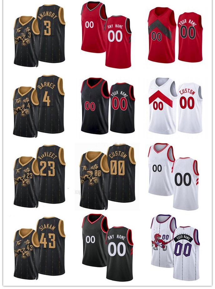 

75th Custom Mens Womens Youth 3 Fred VanVleet 4 Scottie Barnes 33 Gary Trent Jr. Pascal 43 Siakam Basketball Jerseys 33