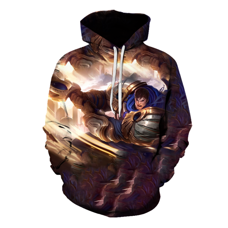 

Game League of Legends Galen 3D Printing Hoodie LOL Sweatshirt Men's Women's Fashion Hoodie Harajuku Hip Hop Pullover Loose Comfortable, White;black