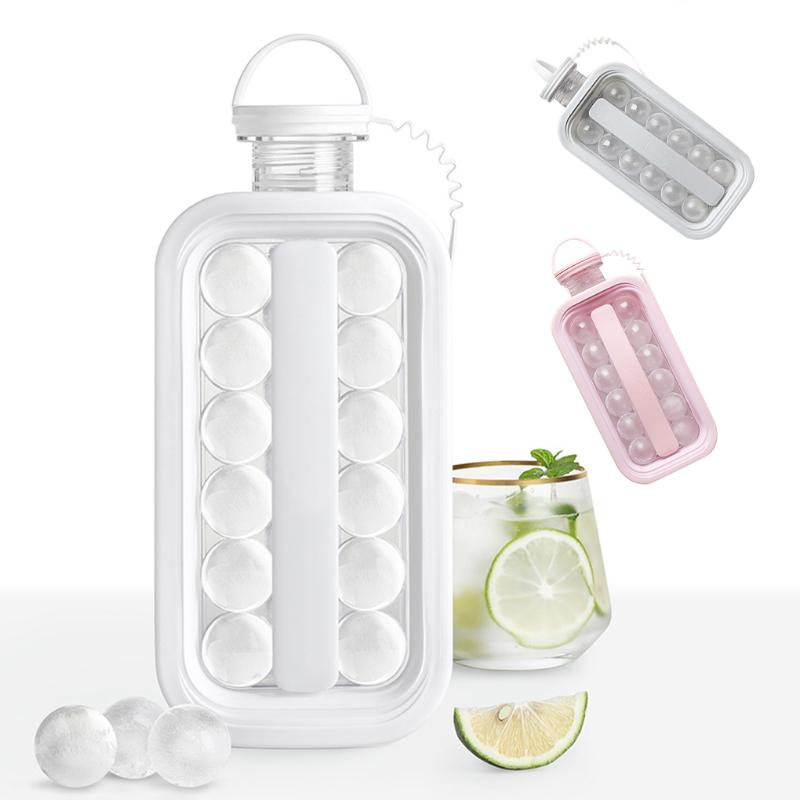 

Baking Moulds Ice Ball Mold 2-in-1 Cube Maker Water Bottle Making Mould With Leakproof Cap For Bar Home Kitchen Tool