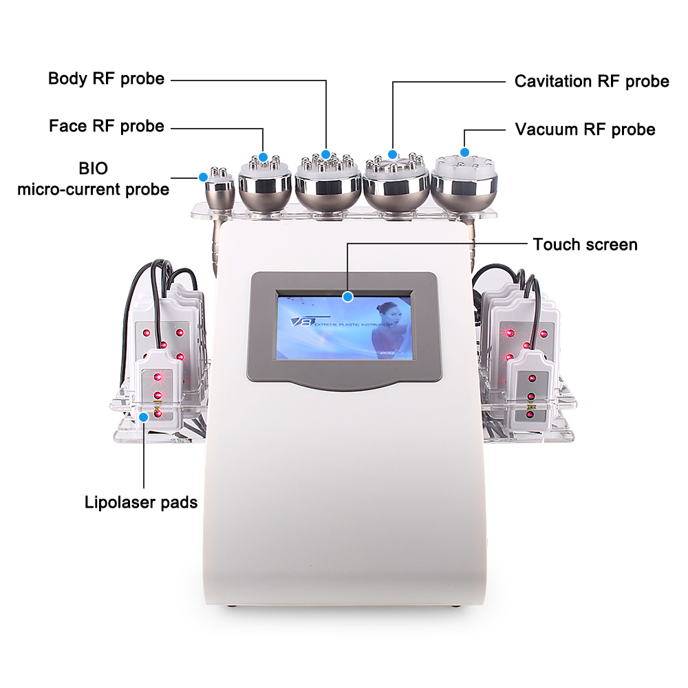 

products 2021 lipo laser slimming rf 6 in 1 ultrasonic cavitation vacuum beauty machine