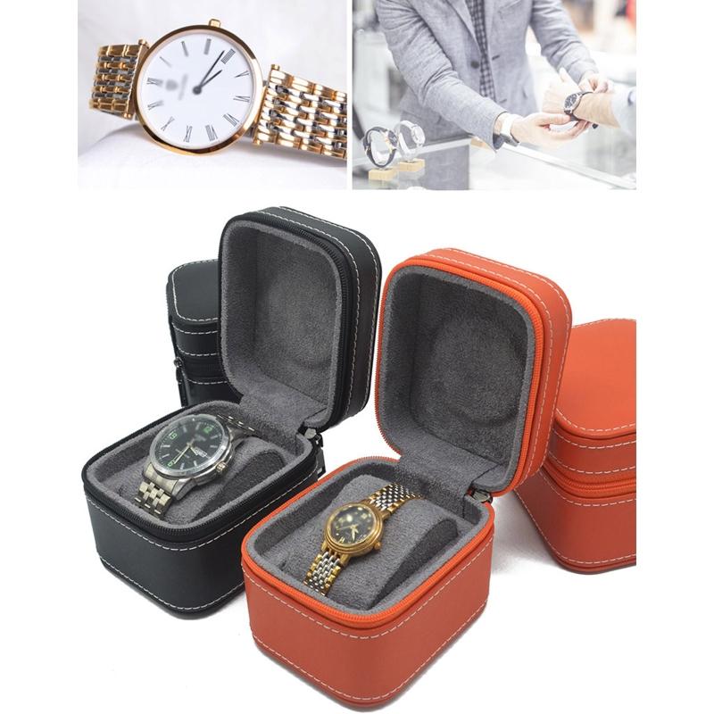 

Watch Boxes & Cases Luxury Travel Case Waterproof Wristwatch Roll Organizer PU Leather For Jewelry Display Commercial Gift