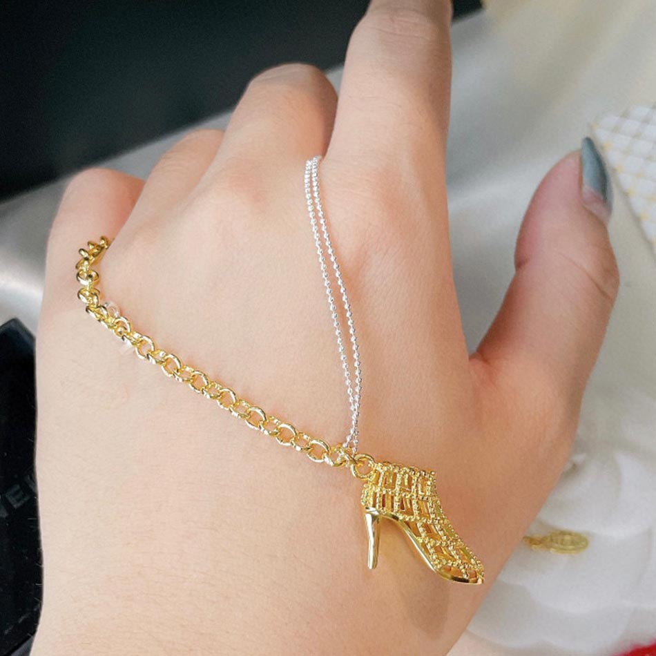 

Jewelry Necklaces & Pendants Double layer high-heeled shoes 129904