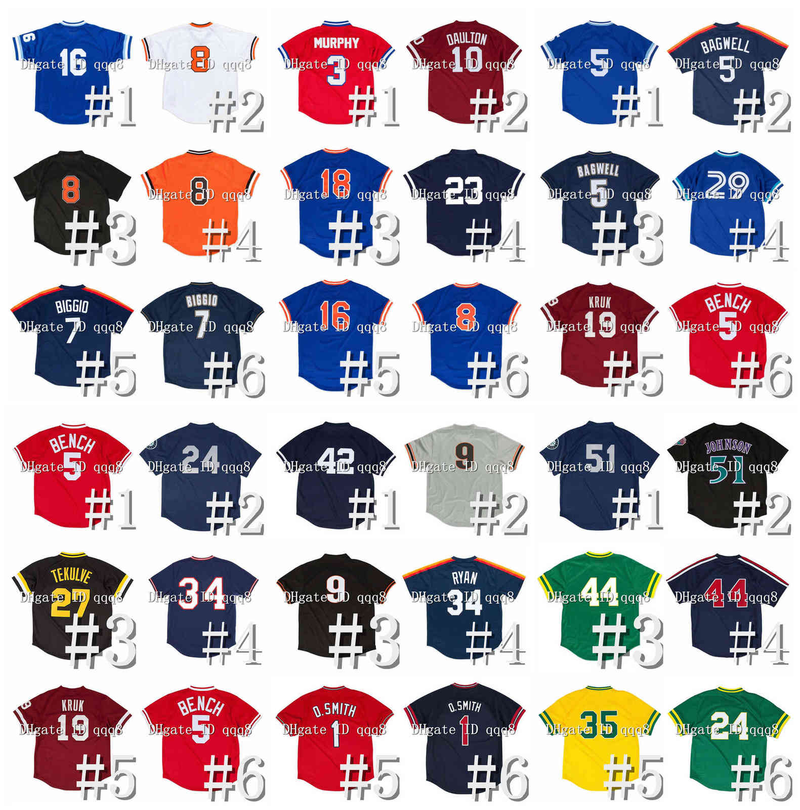 

Vintage Throwback Mesh Baseball Jersey Ken Griffey Jr Dale Murphy Reggie Jackson Don Mattingly Kirk Gibson Jeff Bagwell Alan Trammell, As pic