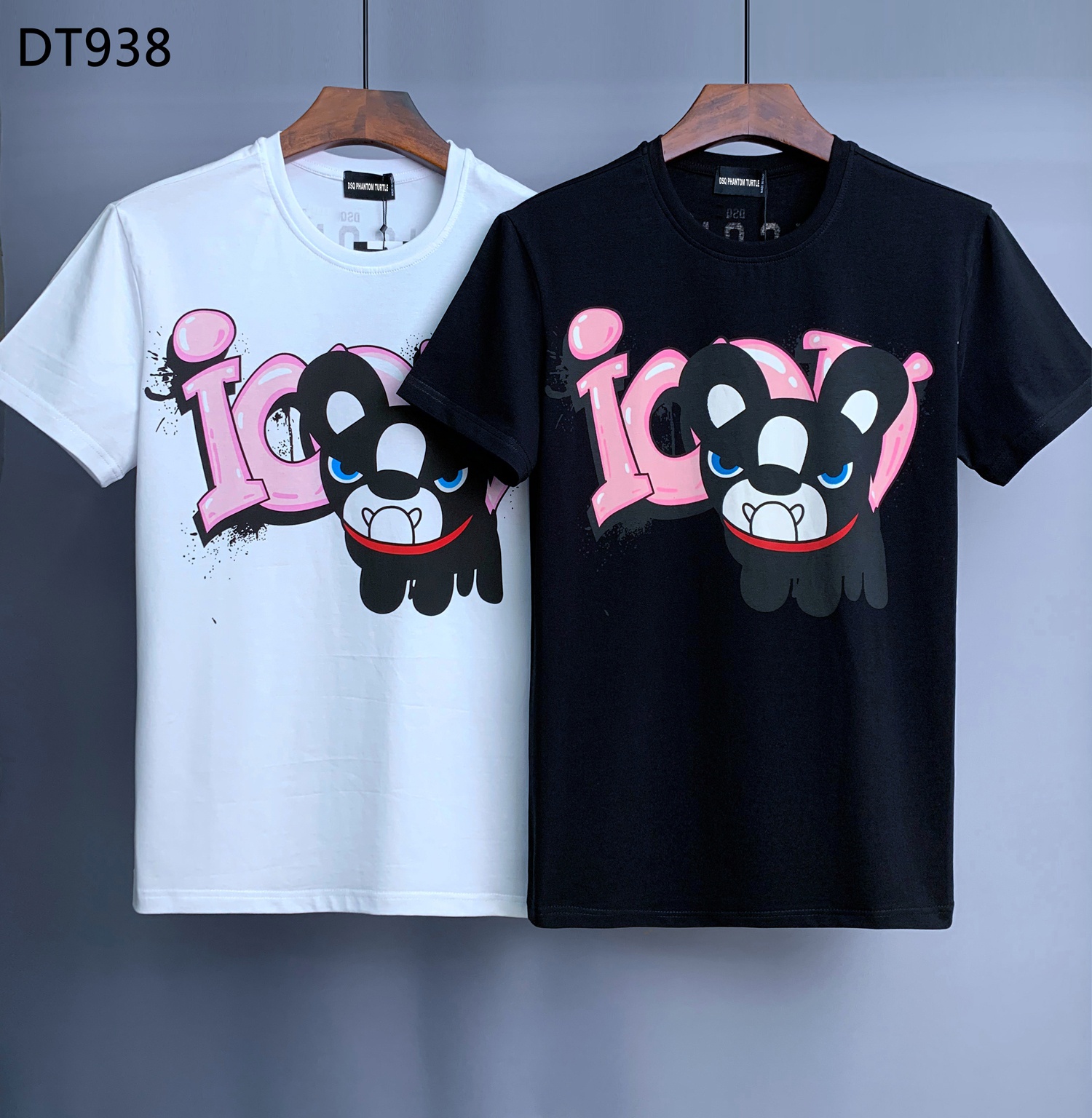 

DSQ PHANTOM TURTLE 2022SS New Mens Designer T shirt Paris fashion Tshirts Summer DSQ Pattern T-shirt Male Top Quality 100% Cotton Tops 158321, White