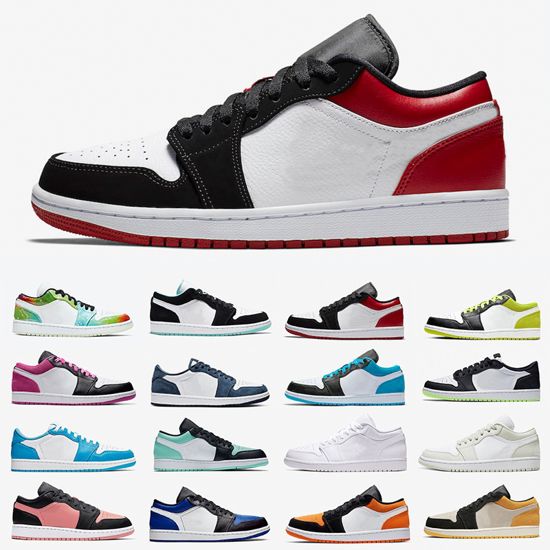 

2021 Jumpman 1 low mens Basketball Shoes University Panda Laser Blue Orange Gold Washed Chicago 1s Court Purple UNC Smoke Grey men women trainers sports sneakers, Pay for box