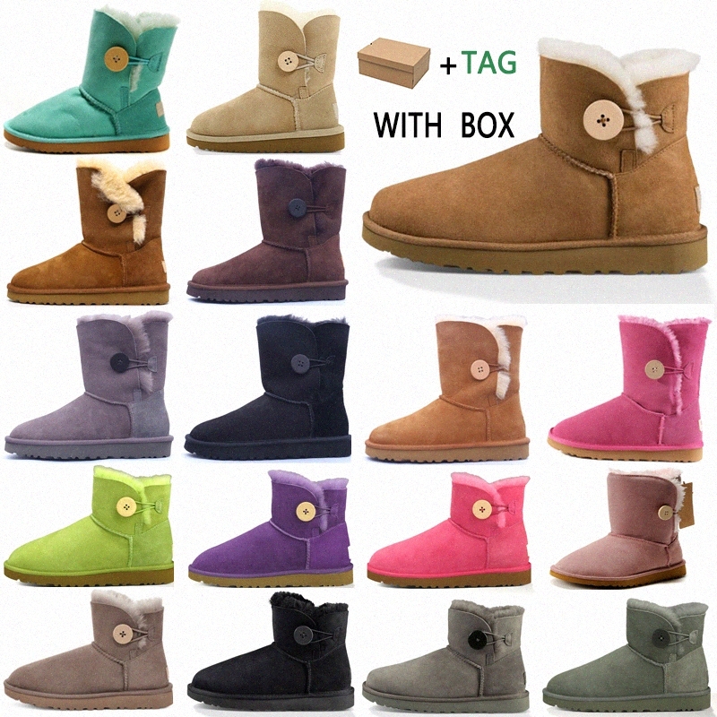

2021 Designer women australia australian boots winter snow furry satin boot ankle booties fur leather outdoors shoes #98 558x#, Black
