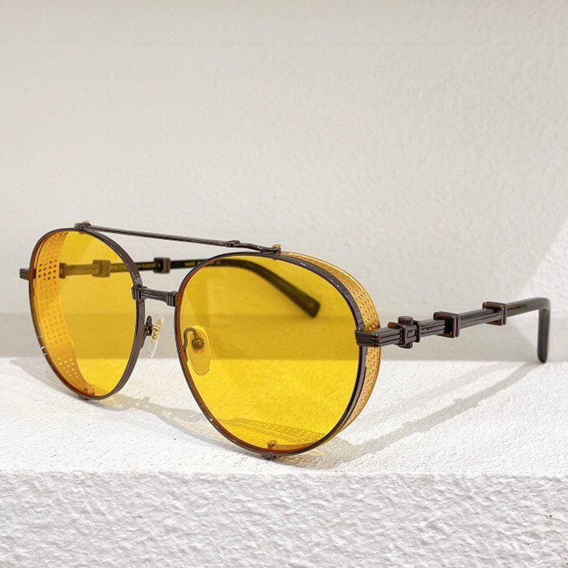 

womens Mens Sunglasses Round Brown Lenses Removable Metal Mesh Classic Fashion Party Glasses Men and Women Size 60-16-140 Designer Top Quality With Original Box