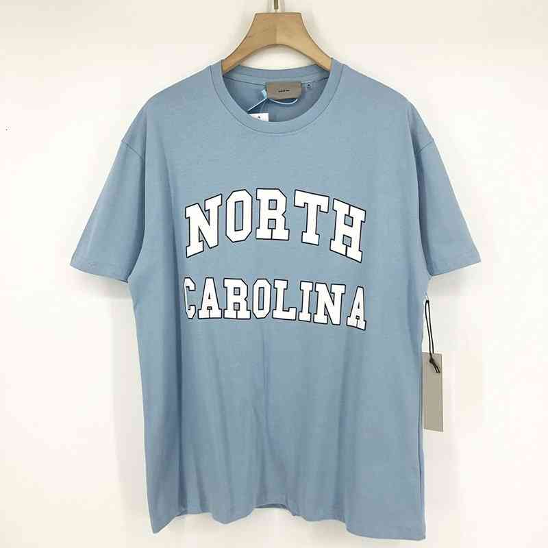 

Men' T-Shirts Spring Summer Europe America North Carolina University T shirt casual Men Women street TShirt skateboard Cotton Tee 76uh# DW1K, 1# shoe box