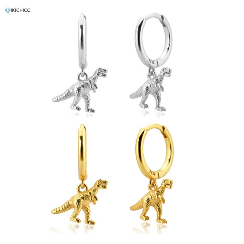 

Dangle & Chandelier Kikichicc European 925 Sterling Silver Gold Tyrannosaurus Rex Drop Earring Dinosaur Circle Round Pendiente Luxury Jewelr