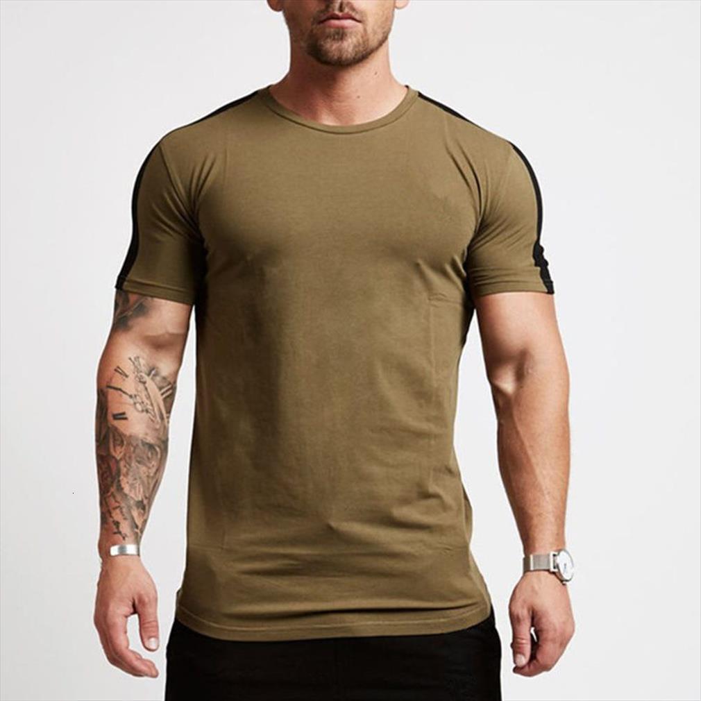 

casual cotton solid gyms mens fitness short sleeve male bodybuilding workout tees summer clothes apparel, White;black