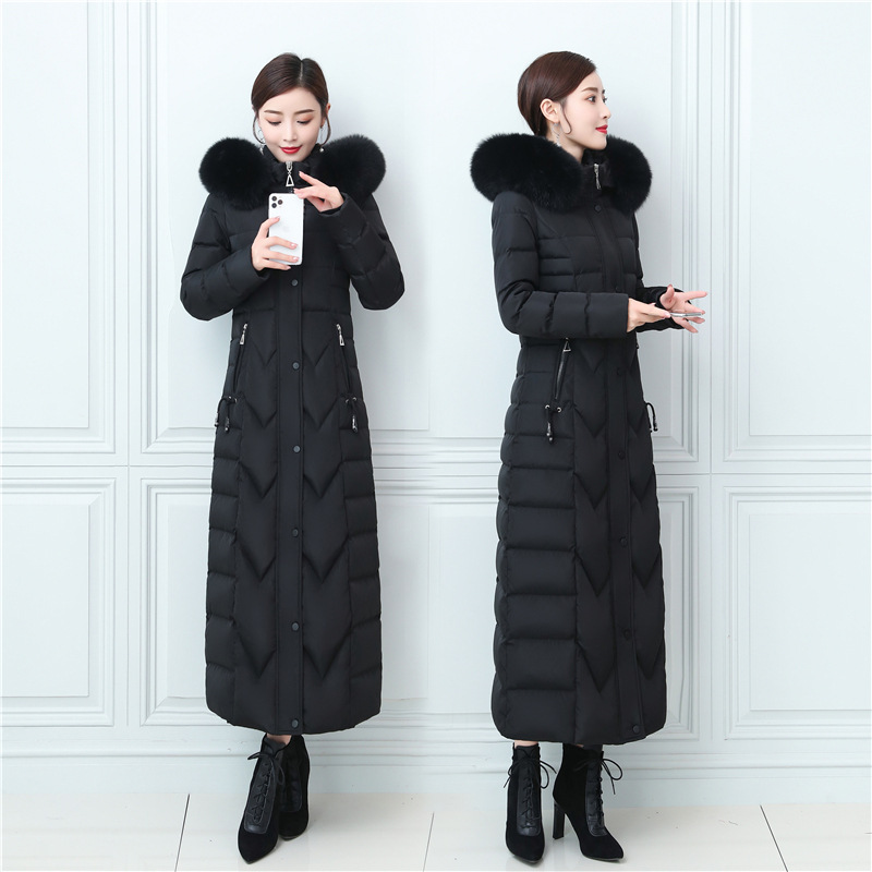 

X Long Down Jackets Womens Winter Coats Duck Down Parkas Warm Thick Outwear Overcoat Real Fox Fur Hooded High Quality Snow Clothes, Red