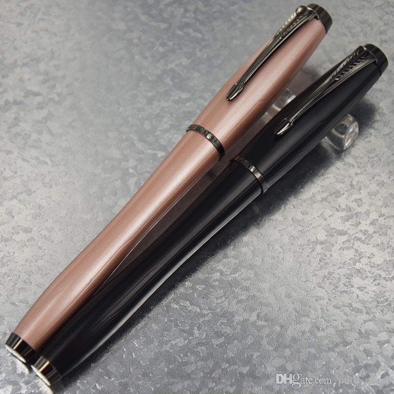 

PARKER URBAN Series High Quality Office School Stationery Pink Barrel with Stripe Designs and Black Clip Fountain Pen+Gift Plush Pouch