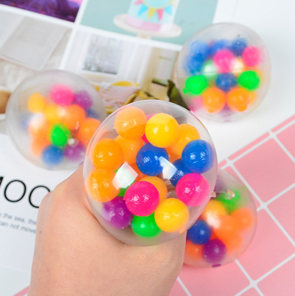 

decompression balloon toy 24/pcs Sensory Fingers toys 6cm color bead ball TPR rubber kneading Autism Anxiety Stress Reliever SALE H33HRJ7, 5.5cm color ball