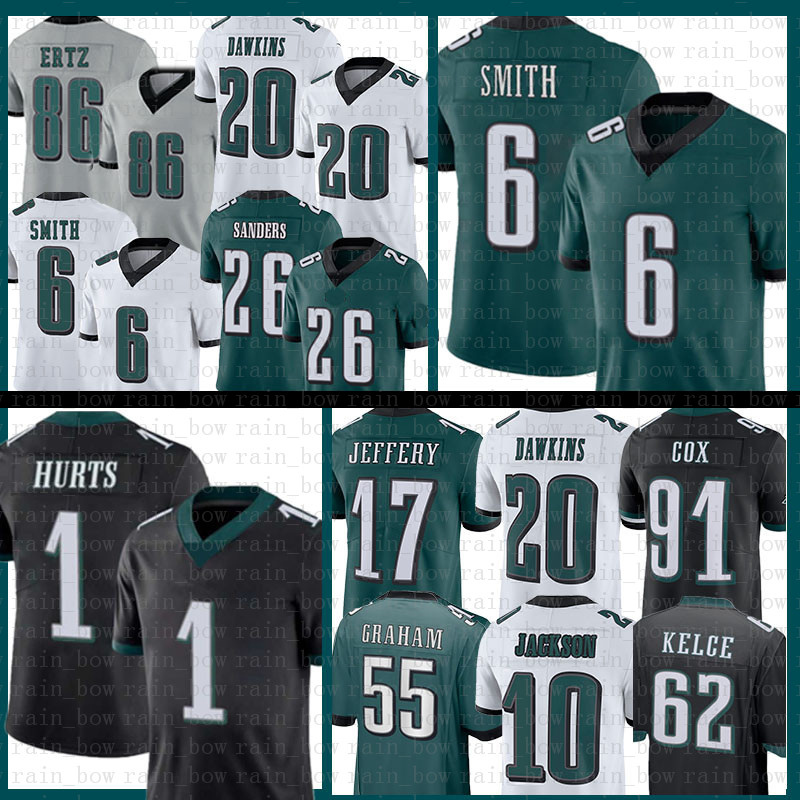 

Custom 6 DeVonta Smith 1 Jalen Hurts Jersey 26 Miles Sanders Brian Dawkins Fletcher Cox Alshon Jeffery Zach Ertz PhiladelphiaEaglesDeSean Jackson Football, Mens jersey (laoying)