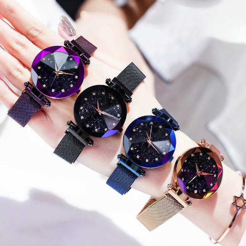 

Wristwatches Women Watches 2021 Crystal Fashion Dress Woman Clock Quartz Ladies Wrist For Relogio Feminino, Gold