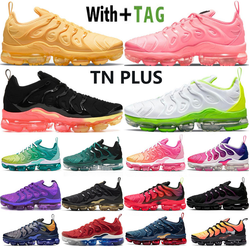 

2022 TOP Quality TN Plus Mens Running Shoes Cushion OG Tennis Ball Orange Gradients Triple Black Coquettish Purple Wolf Grey Women Sneakers Trainers Size 36-45, 24 shark tooth