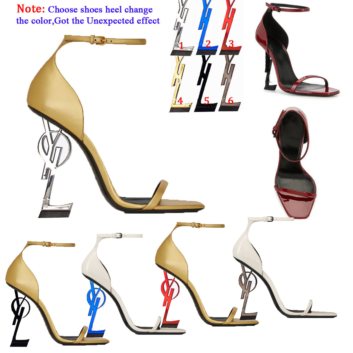 

2021 wedding dress shoes ladies black crack high heels sandals exquisite and comfortable strap women letters short boots leather material se