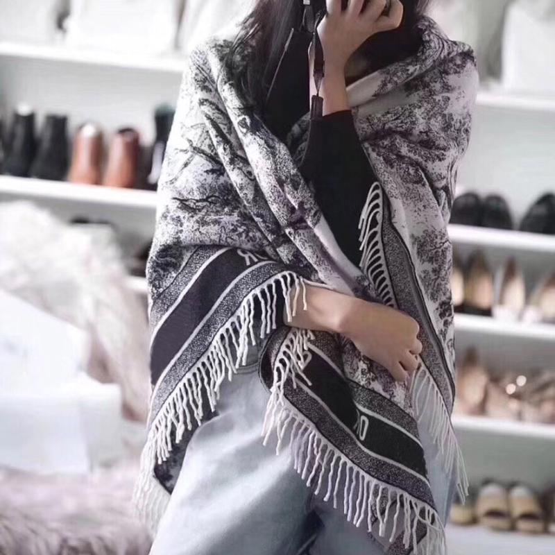 

Scarves 2021Brand Autumn And Winter Air Conditioning Room Scarf Office Shawl Women Summer Versatile Cashmere Forest