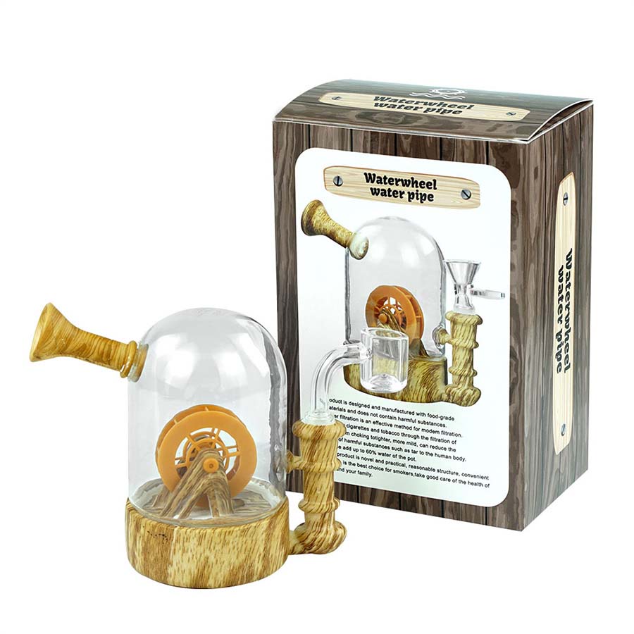 

4.8'' water pipe Glass Dab Rigs Bong hookah silicone bongs Smoking Pipes with Packaging box