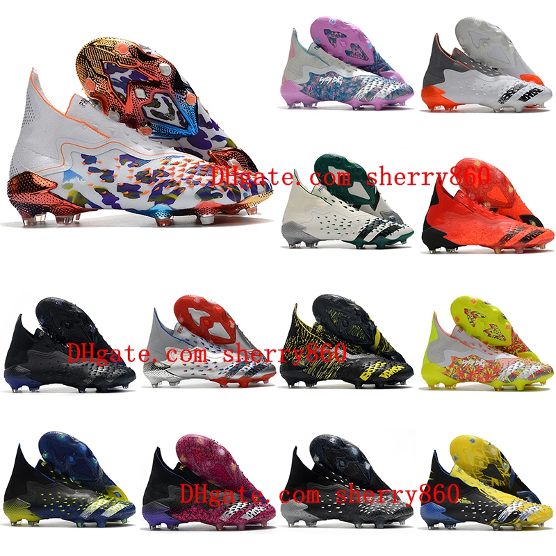 

2021 mens soccer shoes PREDATOR FREAK + FG cleats football boots scarpe da calcio, As picture 8