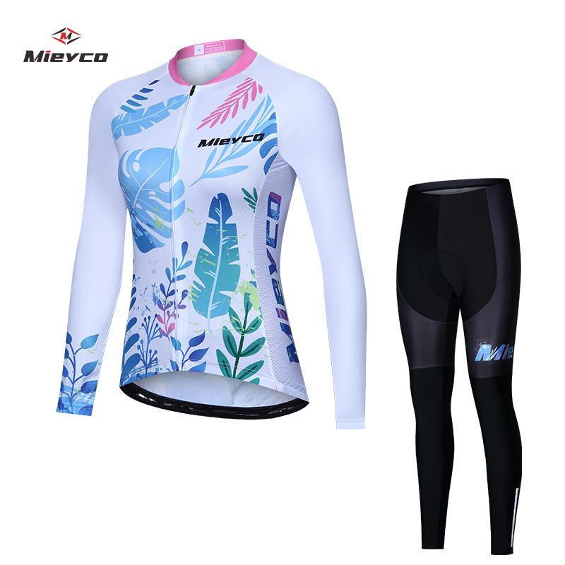

Racing Sets Cycling Jersey Set Breathable Wicking Bicycle Accessories BMX Woman Outfits MTB Spring Autumn Clothing Ciclismo Femenino, Black;blue