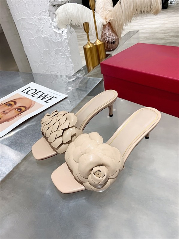 

Newest Summer Womens High Heels Slippers Striped Sandals Ladies Casual Scuffs Block Heel Sandals Outdoor Shopping Letters Slippers, The box is not sold separately