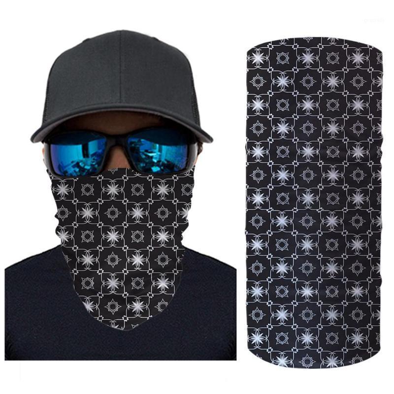 

Scarves Black And White Embroidery Pattern Custom Outdoor Cycling Breathable Silk Neck Cover Face Bandana Windproof Scarf Headband, Blue;gray