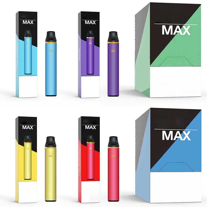 

Newest MAX Disposable Vape Pen 1000 Puffs cigarettes 600mAh Battery Vapor Pod Device e-cig Electronic E Cigarette Multi-colors
