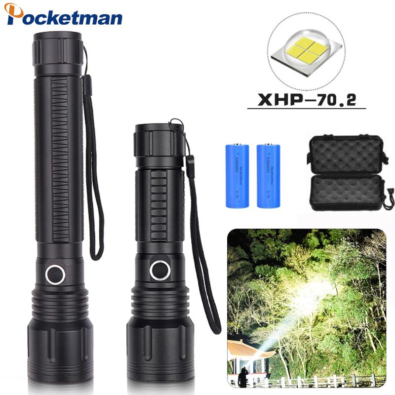 

Most Powerful Flashligh Led 5Modes Zoom Torch Distance 500m Camping Hunting Lantern 18650 Or 26650 Flashlights Torches