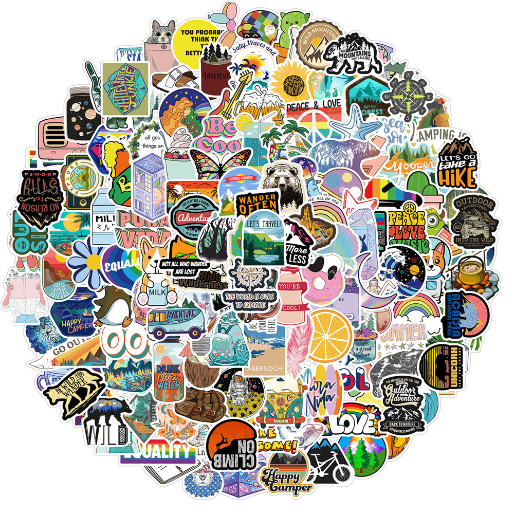 

200Pcs/Lot Hotsale Cartoon Graffiti Stickers For Laptop Skateboard Notebook Luggage Water Bottle Car Decals Kids Gifts, Multi-color