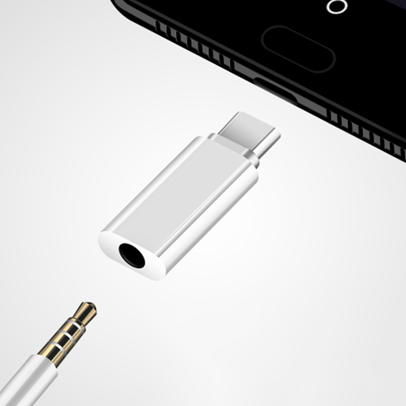 

Type-C Adapter Male Type C to Female 3.5mm Adapter For Macbook Xiaomi Huawei Honour 3.55mm wired earphone Adapter Support OTG