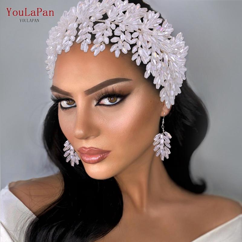 

Hair Clips & Barrettes YouLaPan HP371 Luxurious Clear Crystal Headband For Bridal Wedding Handmade Accessories Women Jewelry Ornament, Golden;silver