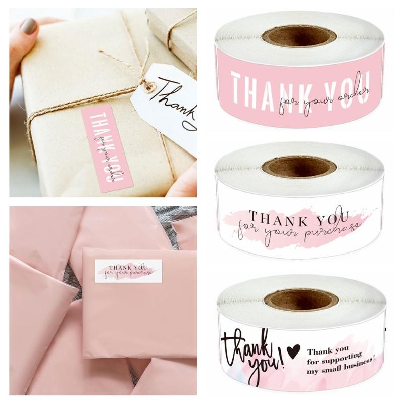 

Gift Wrap 120PCS/Roll 13inch Thank You For Your Orders Stickers Sealing Labels Small Packaging Decals Wrapping Party Supplies