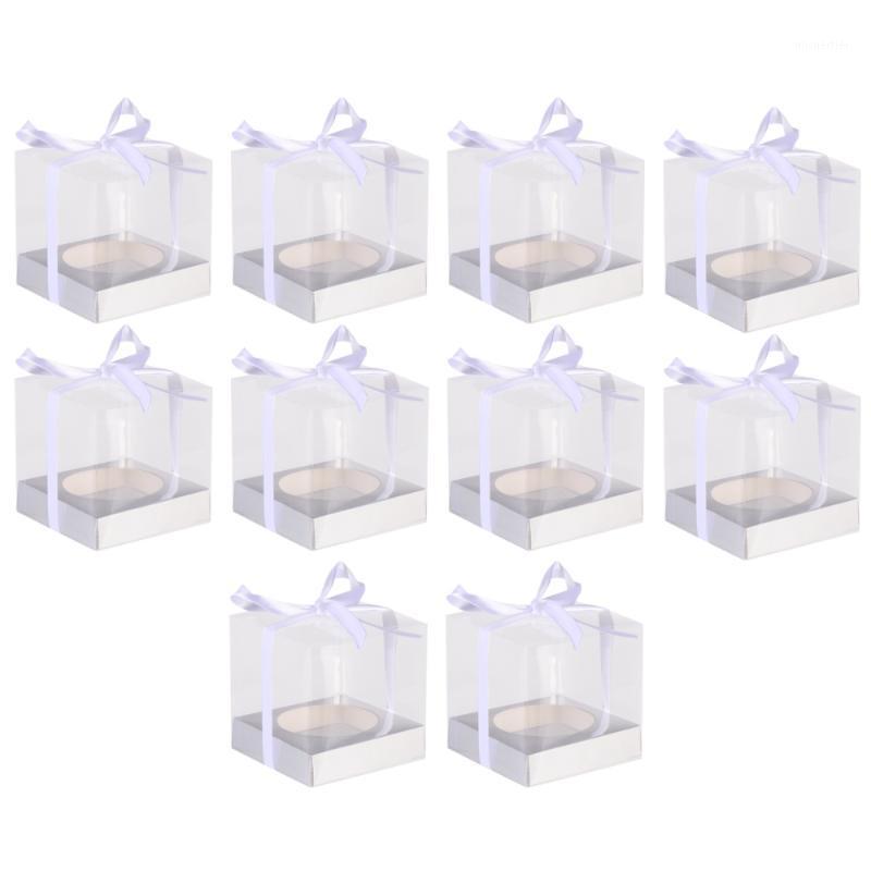

Gift Wrap 10pcs Cupcake Packing Boxes Transparent Cake Ornament Box