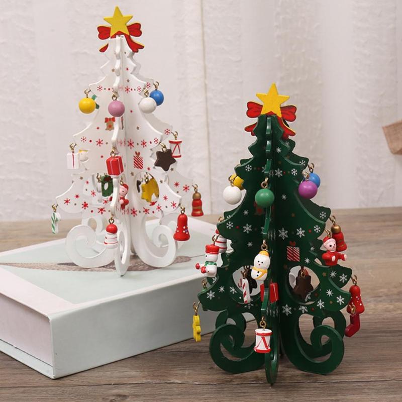 

Christmas Decorations Exquisite Wood Desktop Tree Decoration For Party