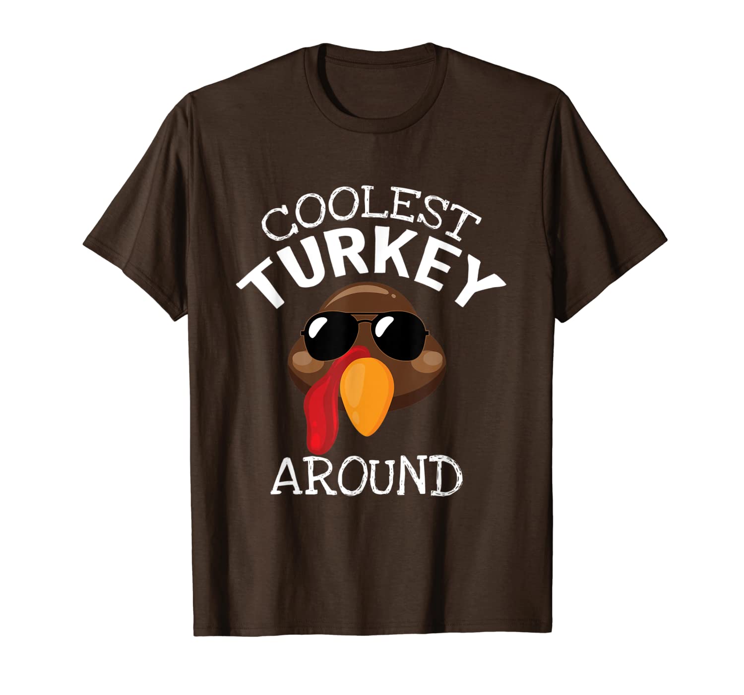 

coolest turkey around funny thanksgiving boys gift t-shirt, White;black